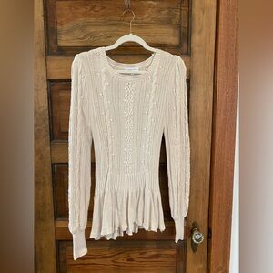 Cream Cable Knit Sweater